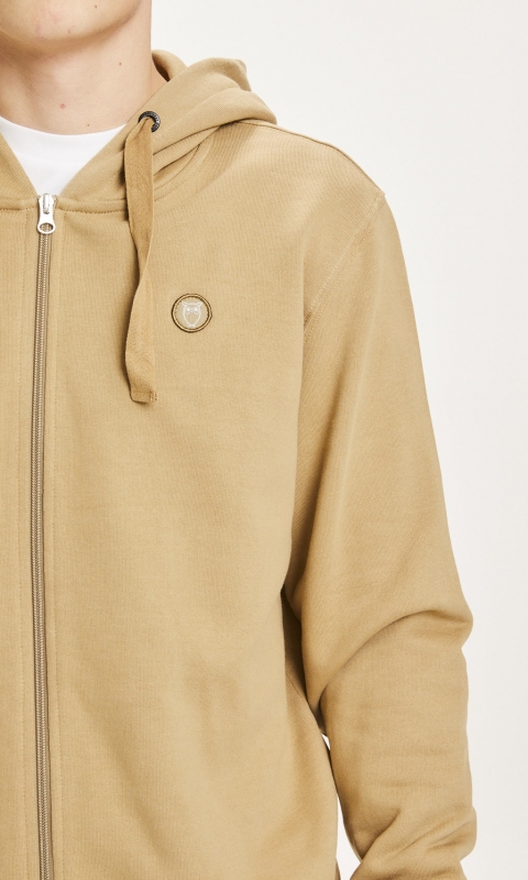 Elm Badge Zip-Hoodie - light heather grey